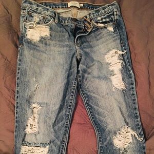 Destroyed vintage Abercrombie 8L Jeans, cutoffs